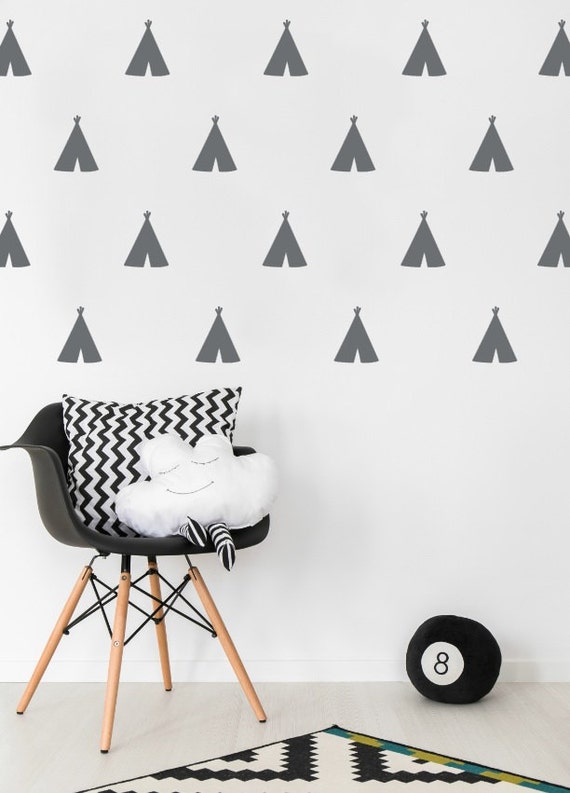 Teepee Wall Decal Teepee Wall Decor Tee Pee Decal | Etsy