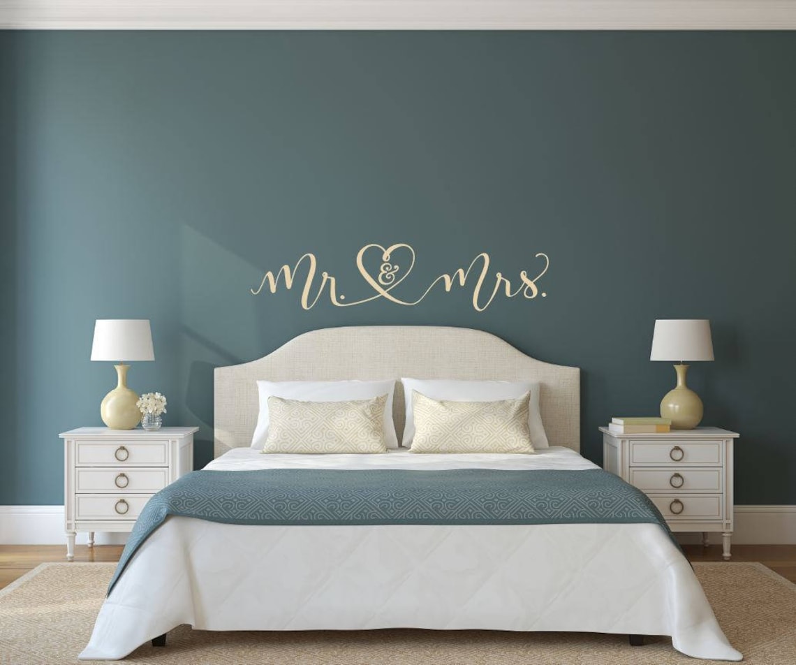 Mr and Mrs Wall Decor Married Decal Mister and Misses Etsy