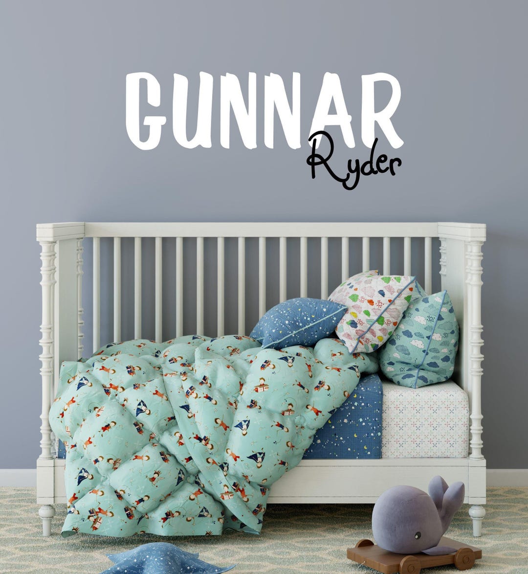 Personalized Boys Name Wall Decal, Nursery Decor - Etsy