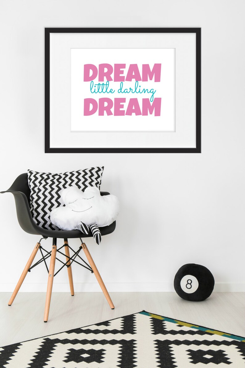 Nursery Decor Dave Matthews Band Print Dream Little Darling Dream Art Nursery Print Dmb Home Decor Kid Bedroom Art Gift Under 10