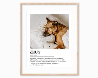 Personalized Pet Definition Print, Customized Art for Pet Lovers, Pet Memorial Gift, Dog Wall Art Print