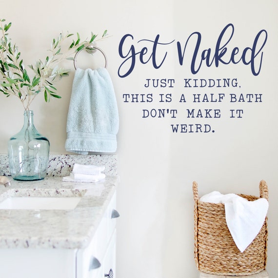 Funny Bathroom Wall Decal Half Bath Wall Decal Powder Room - Etsy