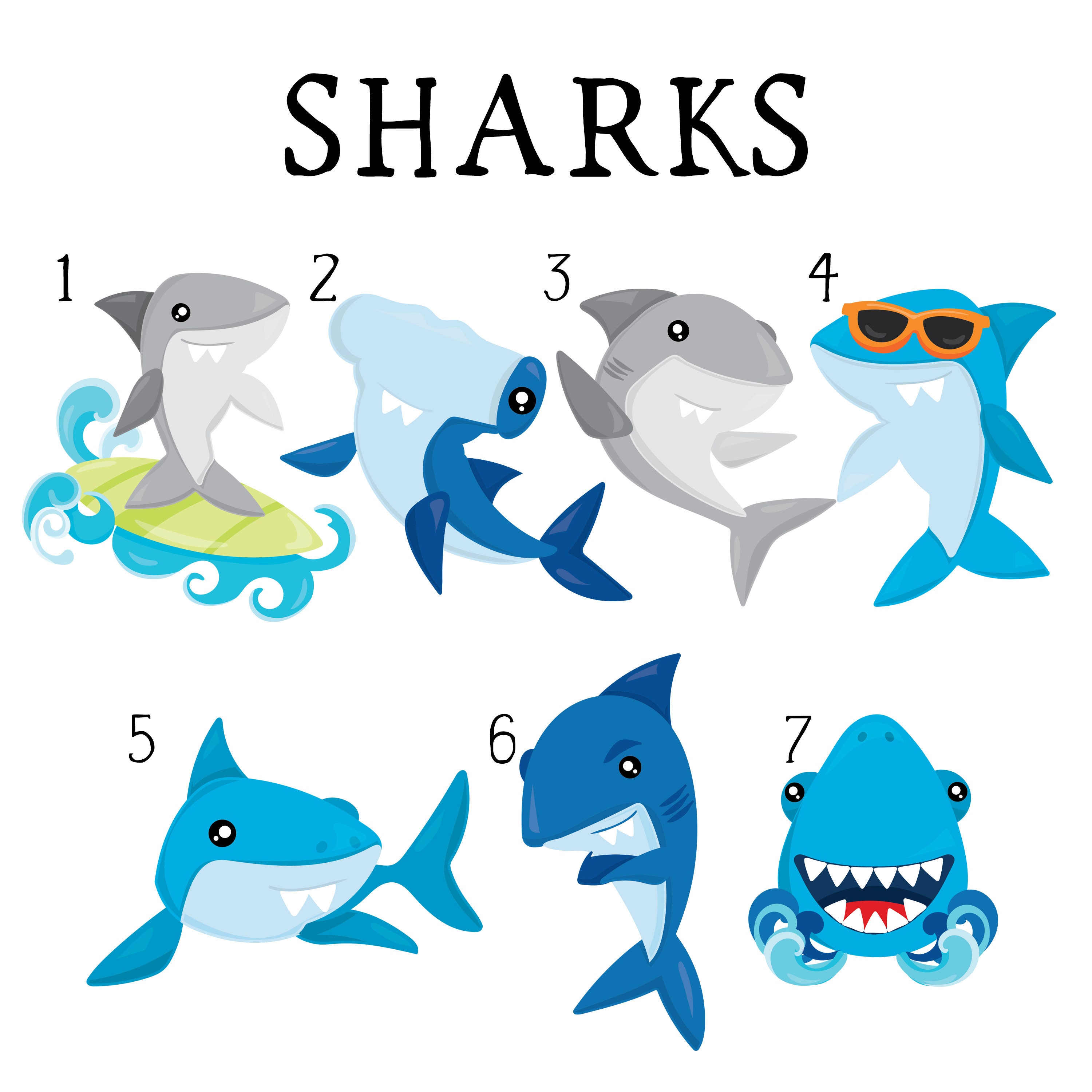 Shark Bathroom Wall Art Kids Bathroom Art Shark Bathroom Etsy