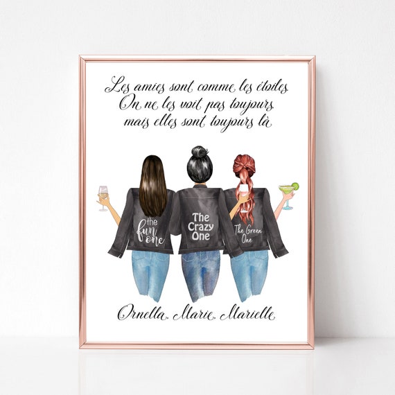 Best Friend Print Sister Gift Bff Gifts Friendship Gift 