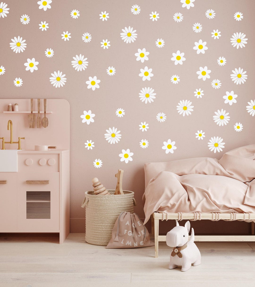 Daisy Wall Decals: Removable Flower Nursery Decor - Etsy