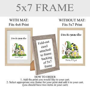 5x7 ADD a FRAME to your order Black, Gray or White Frames, With or Without Mat Board, Ready to Hang afbeelding 2