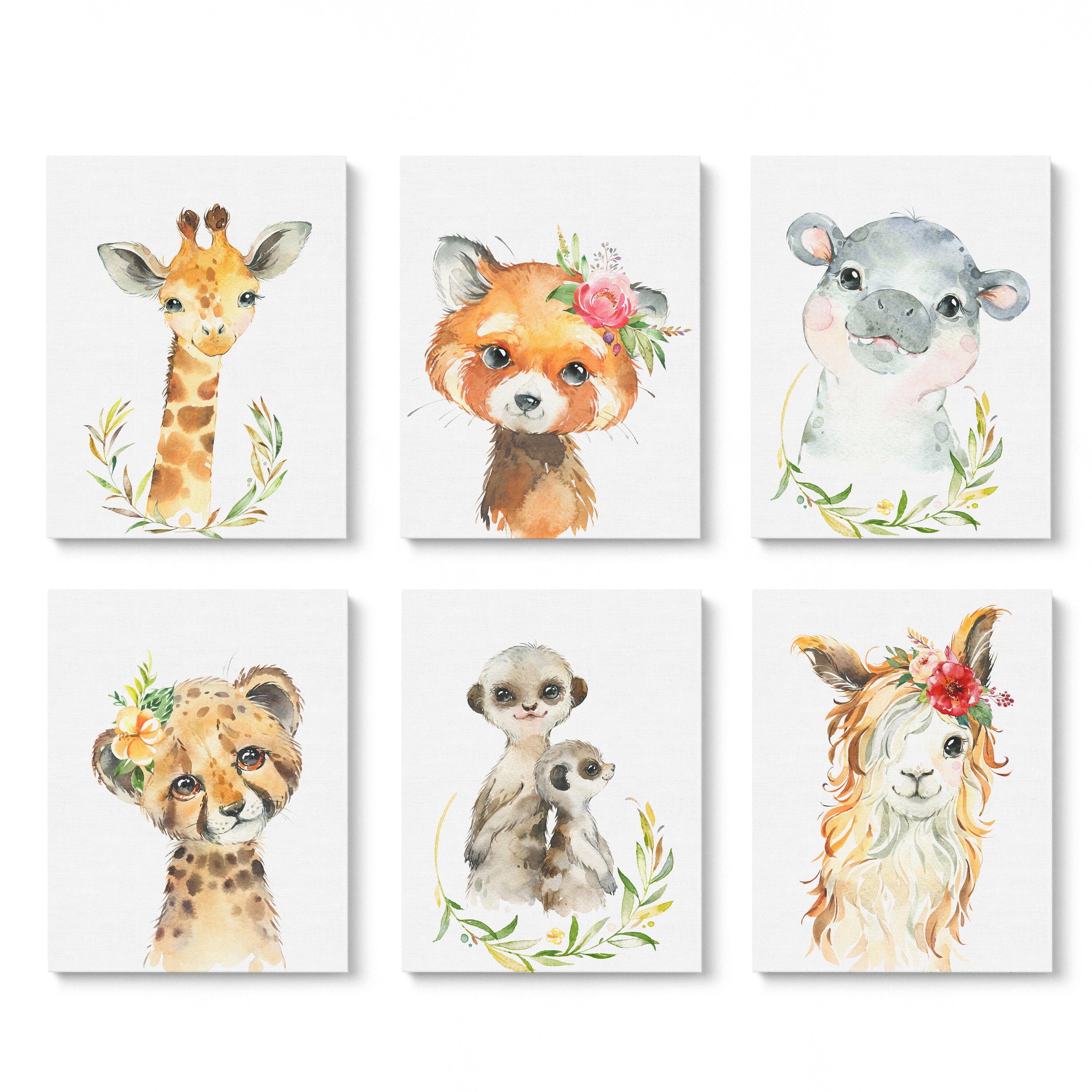 Safari Animal Prints Baby Animals Nursery Print African Etsy