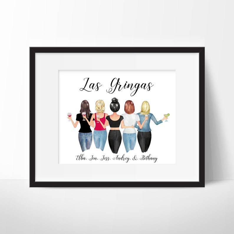 Best Friend Print, Personalized Friend Gift, Bff Gifts, Friendship Gift, Best Friends Birthday Gift, College Friends Gift image 4