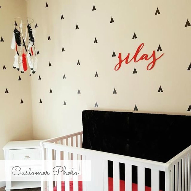 Small Tee Pee Wall Decal Native American Nursery Decor Cabin Lodge Decor Teepee Decal Modern Nursery Decor Peel Stick