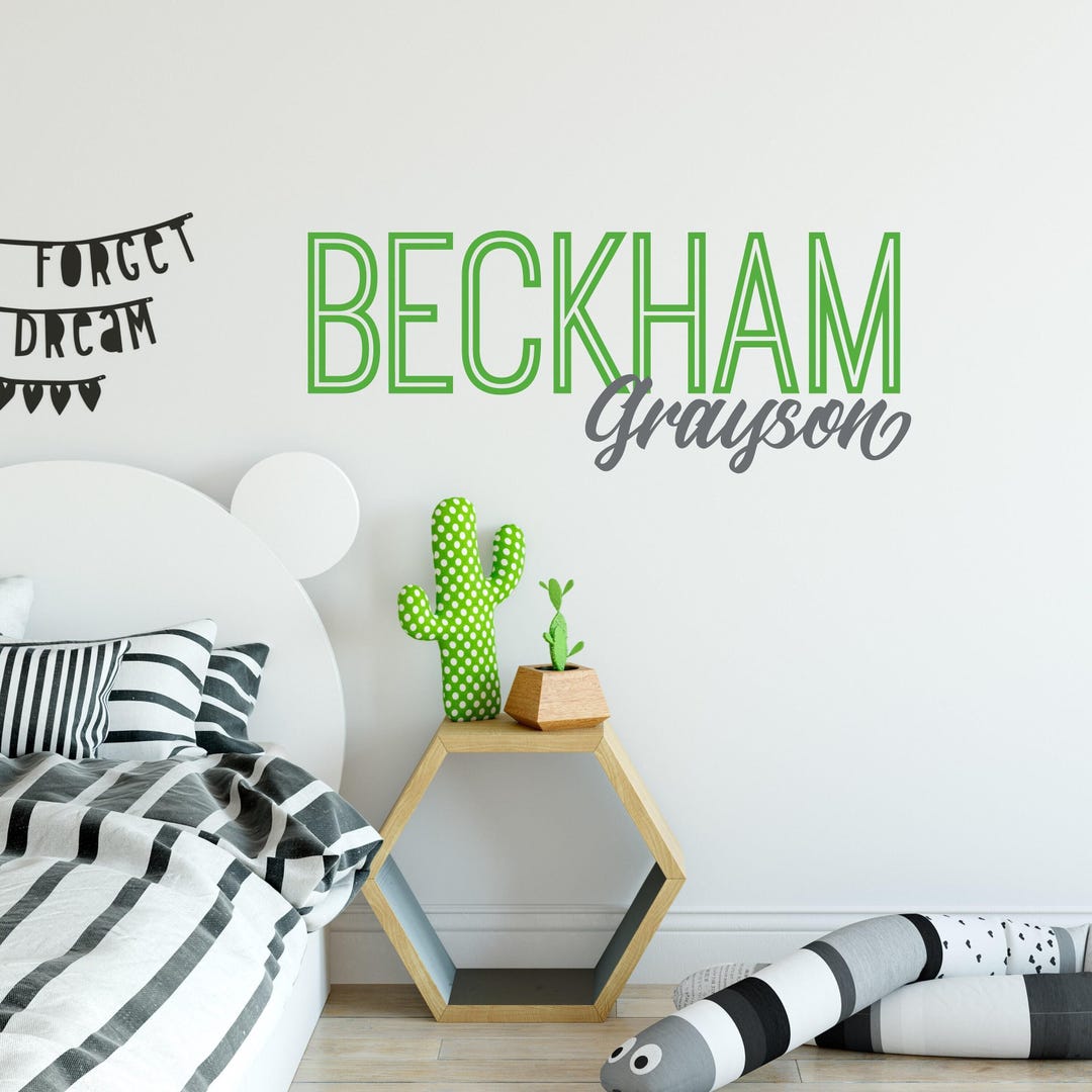 Personalized Boys Name Wall Decal, Nursery Room Decor - Etsy