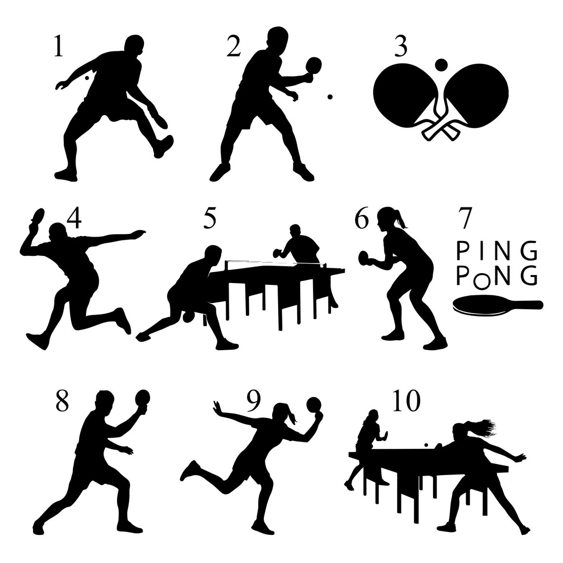 Ping Pong Prints Ping Pong Gift Gift for Ping Pong Player | Etsy