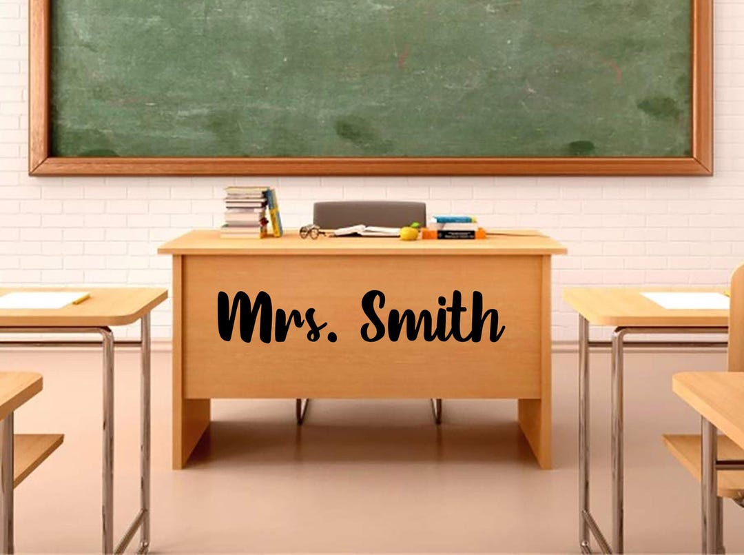 Personalized Teacher Name Vinyl Decal, Classroom Decor - Etsy