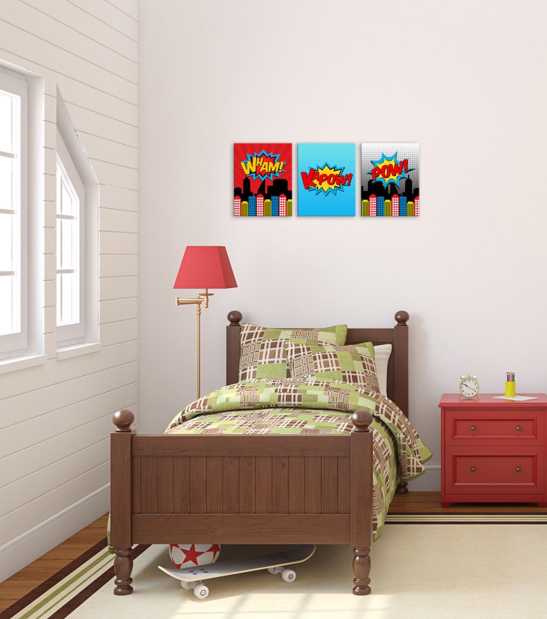 kids superhero bedroom