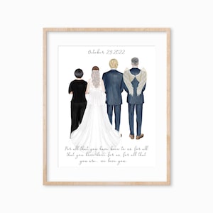 Parents of the Bride and Groom Print, Father of the Bride Gift, Wedding Gift for Parents, Military Wedding Gift Idea, Wedding Family Gifts