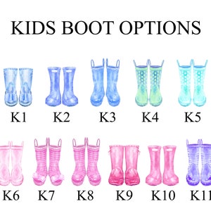 Personalized Family Rain Boots Print, Christmas Gift for Mom, Welly Boot Family, Personalize Gift Mom image 6