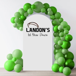 Personalized Football Birthday Balloon Arch Decal, Kids Birthday Party Decor, Football Theme Birthday Party