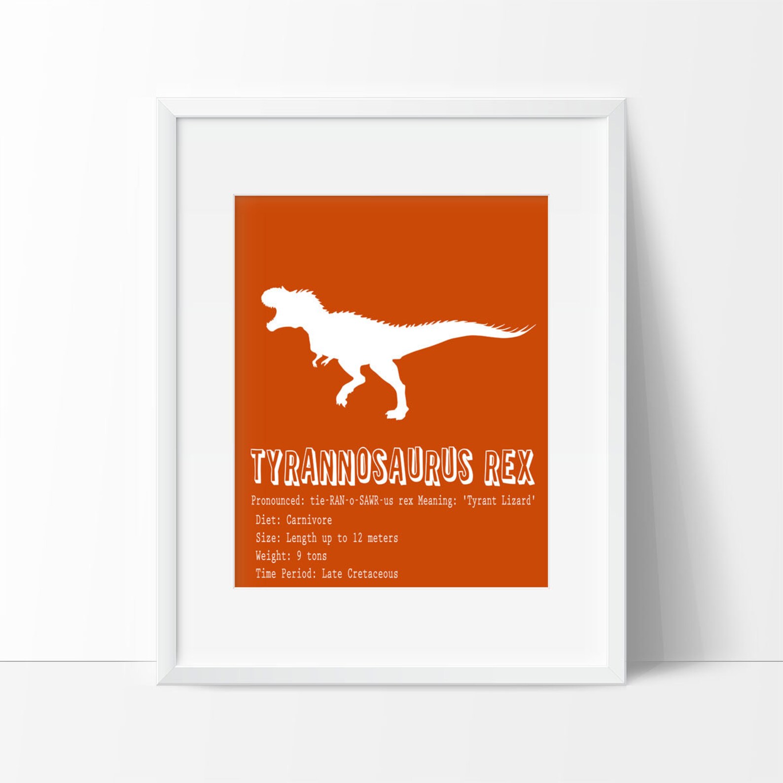 Dinosaur Facts Wall Art Dinosaur Wall Art for Boys Room Etsy
