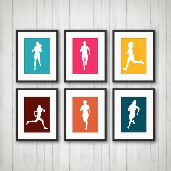 Running Wall Decor Etsy