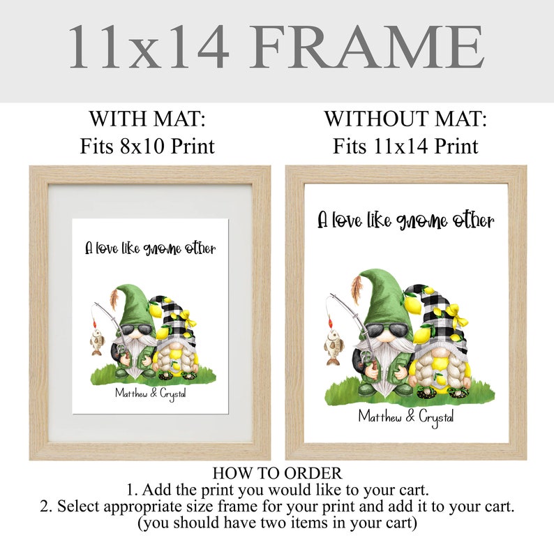 11x14 ADD a FRAME to your order Blonde, Honey, Black, Gray or White Frames, With or Without Mat Board, Ready to Hang image 2