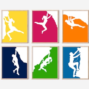 Rock Climbing Prints, Gift for Rock Climber, Rock Climbing Decor, Rocking Climbing Art, Mountain Climbing Gift