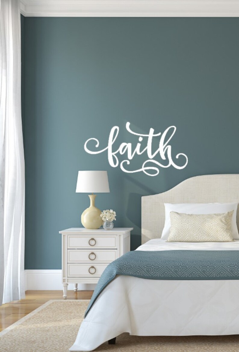 Faith Wall Decal Religious Decorations Dorm Room Faith Etsy