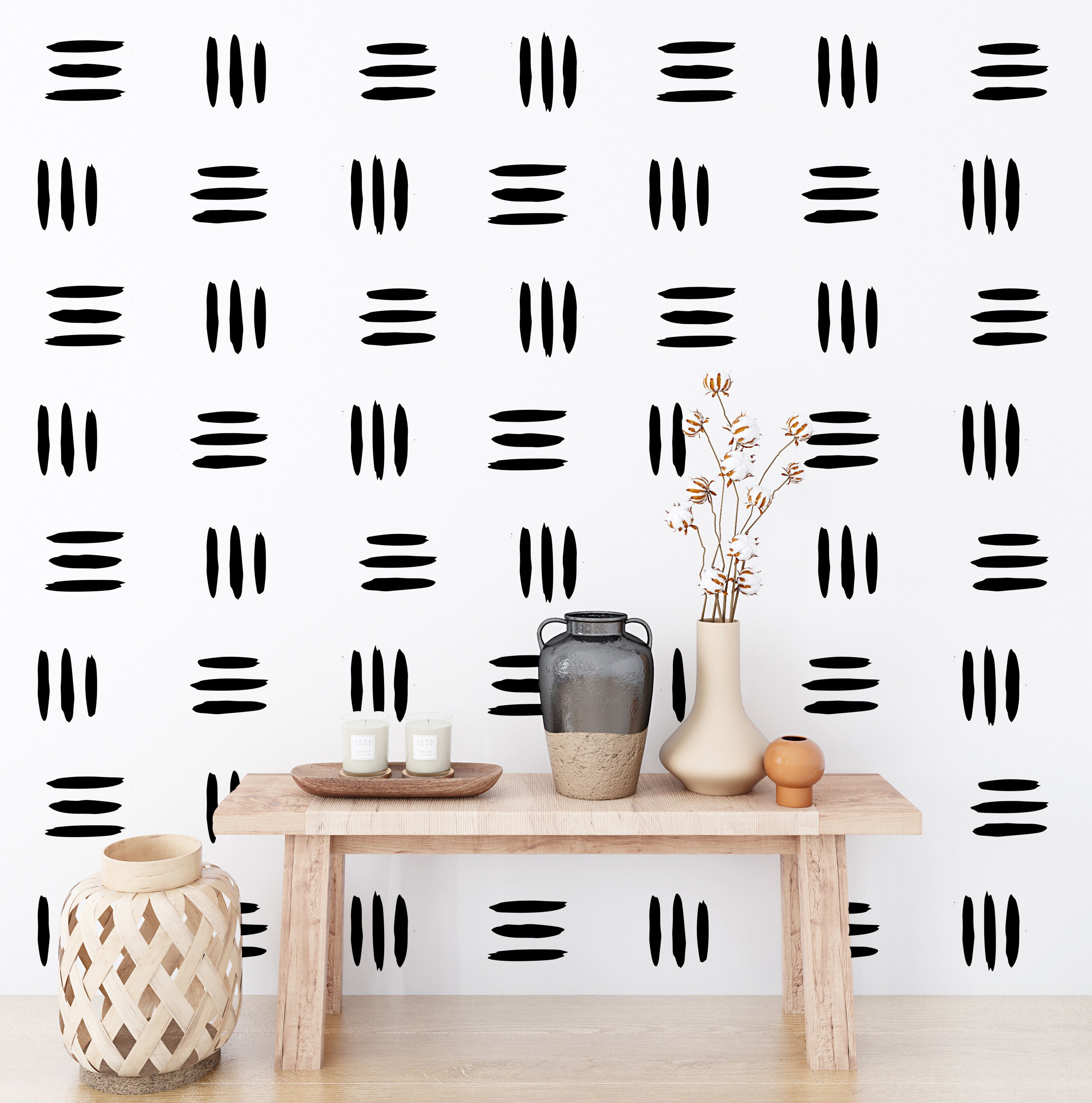 Line Wall Decals Modern Wall Stickers 3 Line Wall Decals Etsy