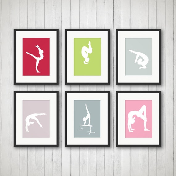 Gymnastic Bedroom Decor Girl Sports Decor Gymnastic Print Etsy