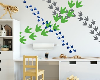 Dinosaur Footprints Wall Decal, Kids Room Decor