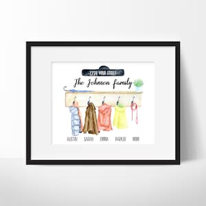 Personalized Family Print, Christmas Gift for Mom, Custom Family Gifts, Personalize Gift Mom