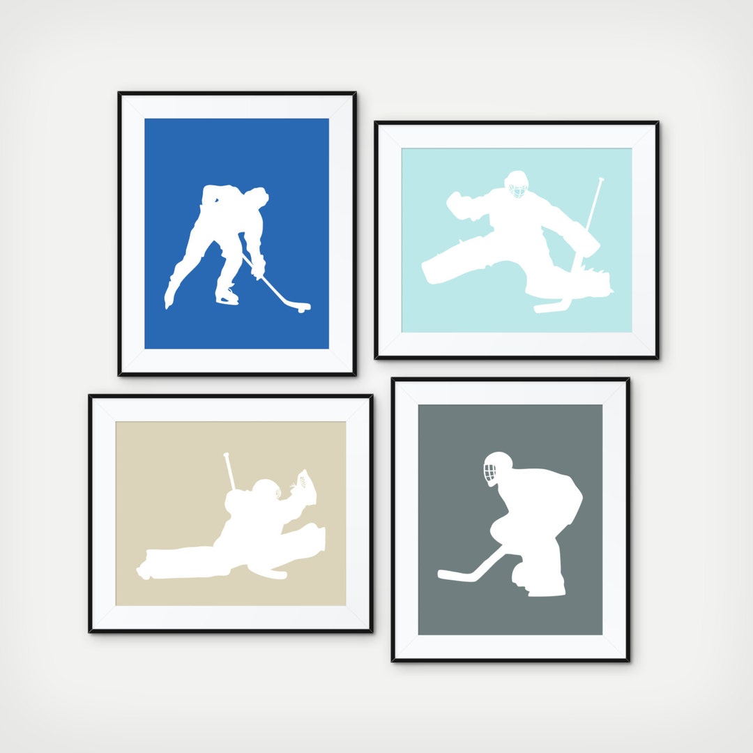 Ice Hockey Art, Ice Hockey Player, Boys Ice Hockey Bedroom Decor, Boy