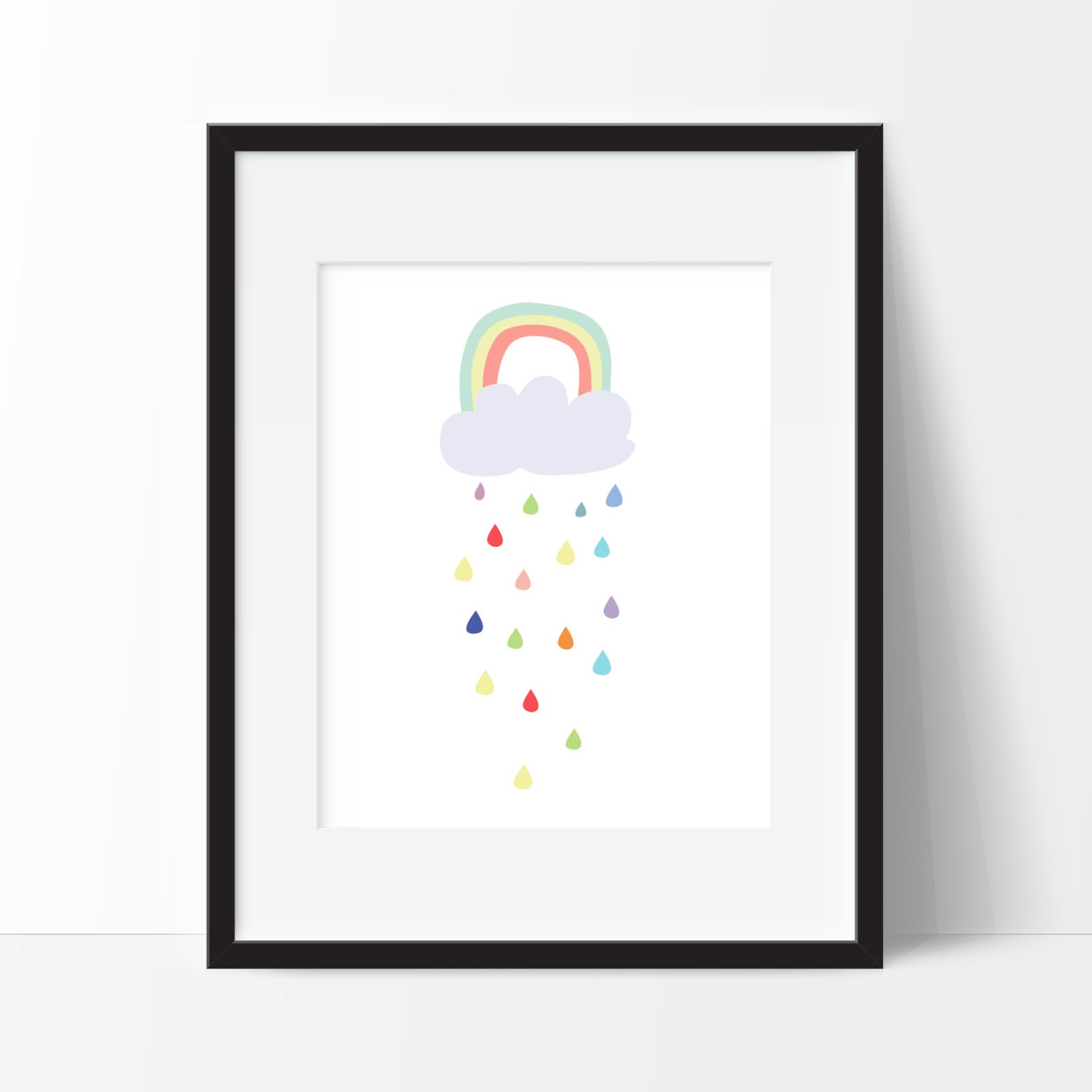 Rainbow Nursery Rainbow Wall Art Cloud Nursery Cloud Etsy