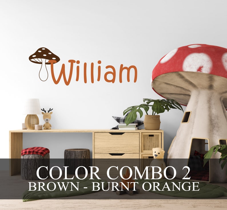 Personalized Mushroom Wall Decal Mushroom Wall Stickers Etsy