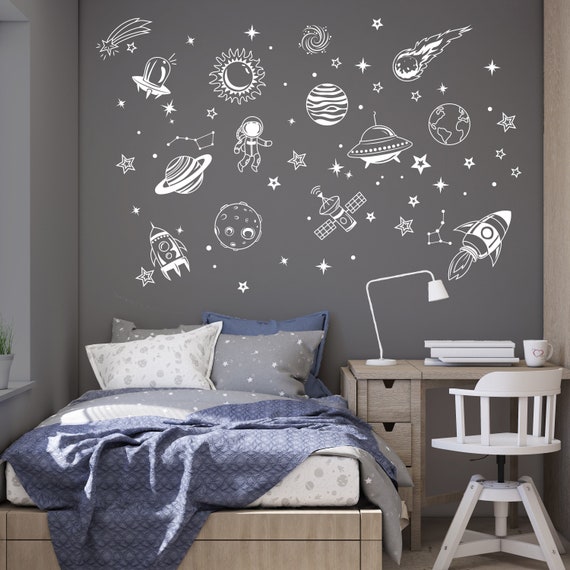 Outer Space Wall Decals Solar System Wall Decal Space Wall - Etsy