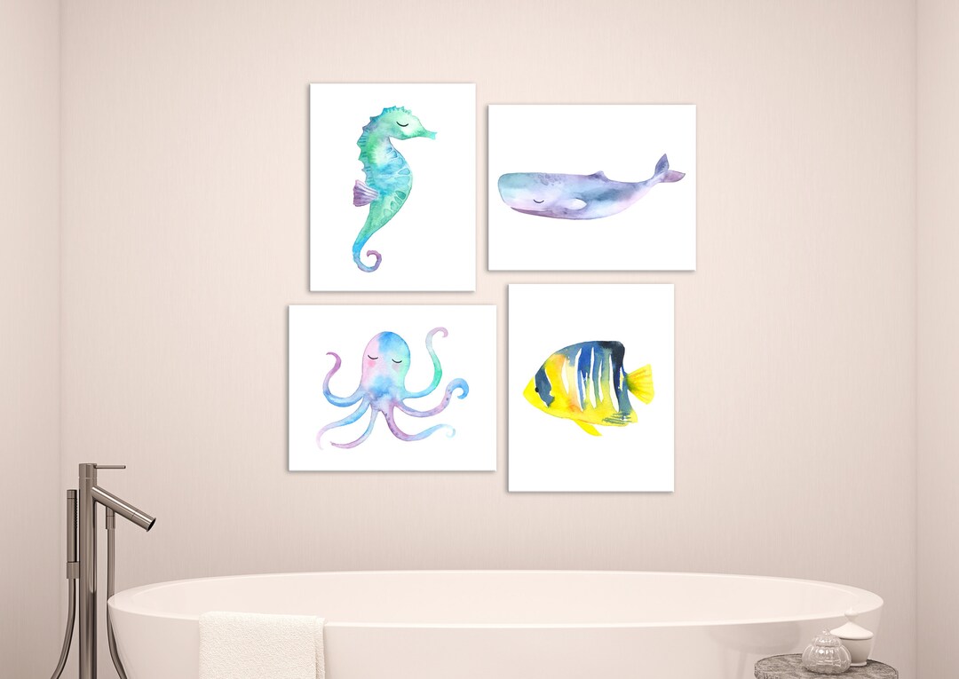 Under the Sea Bathroom Decor Under the Sea Wall Art Etsy