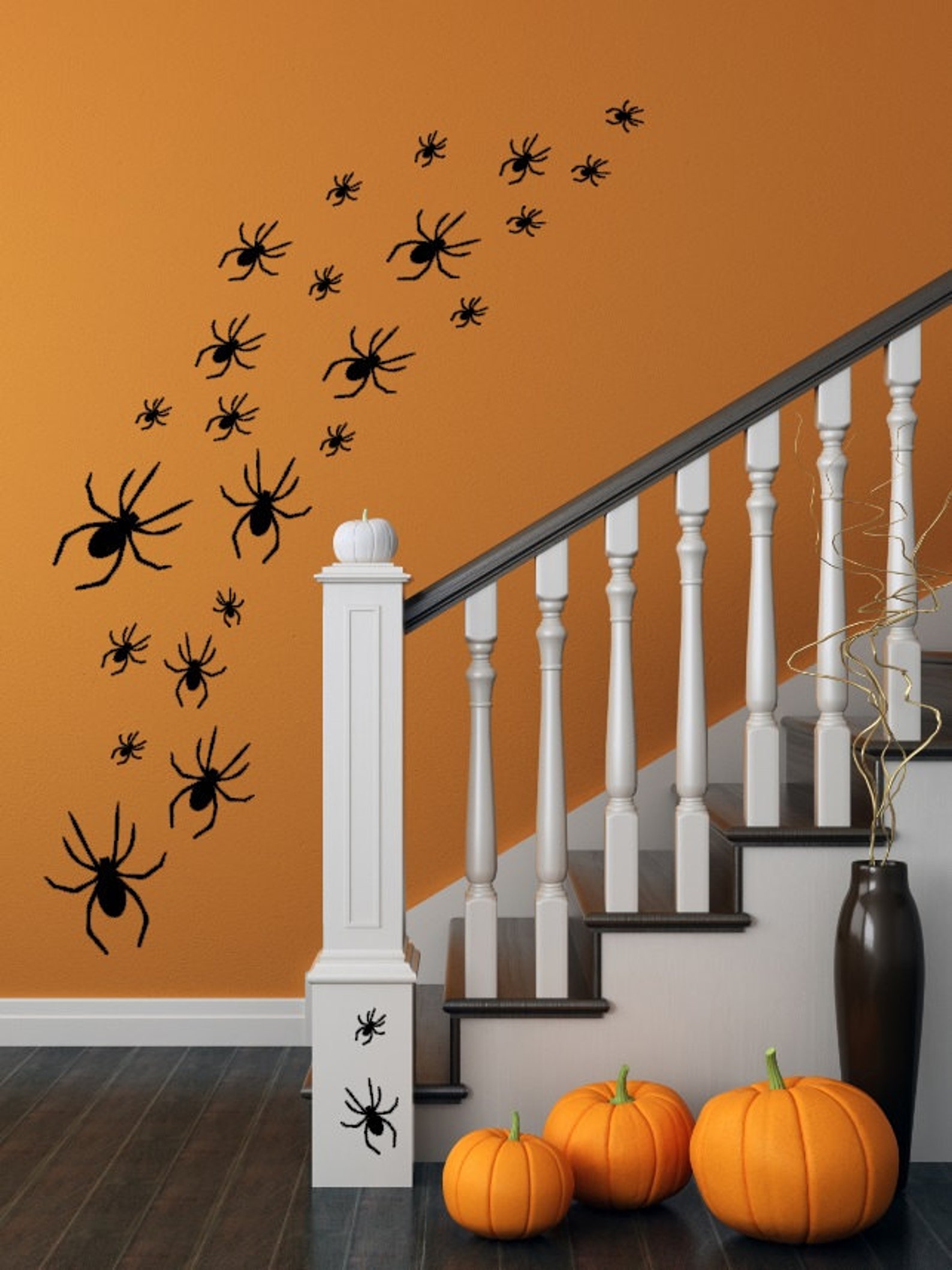 Spider Wall Decals Spiders Vinyl Sticker Halloween Decor | Etsy
