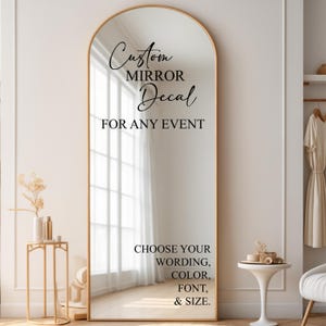 Sticker miroir personnalisé pour tout événement, sticker miroir douche nuptiale, sticker miroir anniversaire