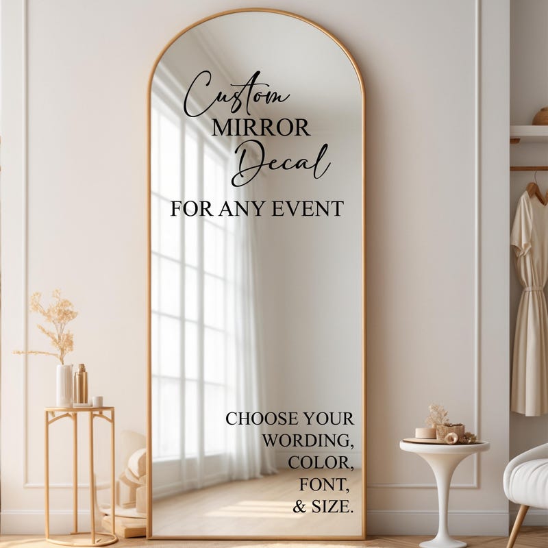 Custom Mirrors Decals - Etsy