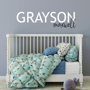 Personalized Name Wall Decal, Boys Name Nursery Wall Decal, Boys Name Room Decal, Boys Nursery Decor