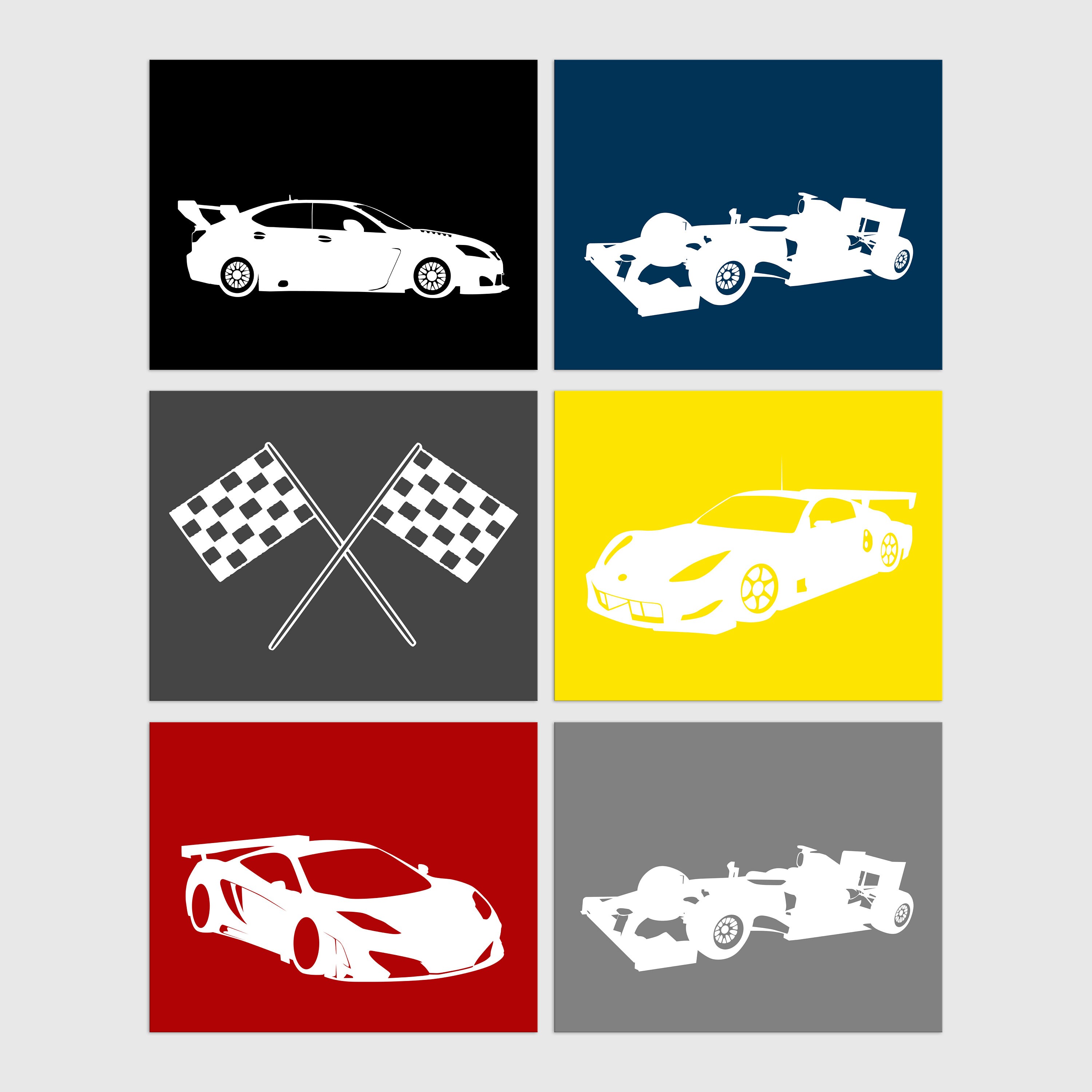 Race Car Wall Art Cars Boy Nursery Transportation Theme Etsy