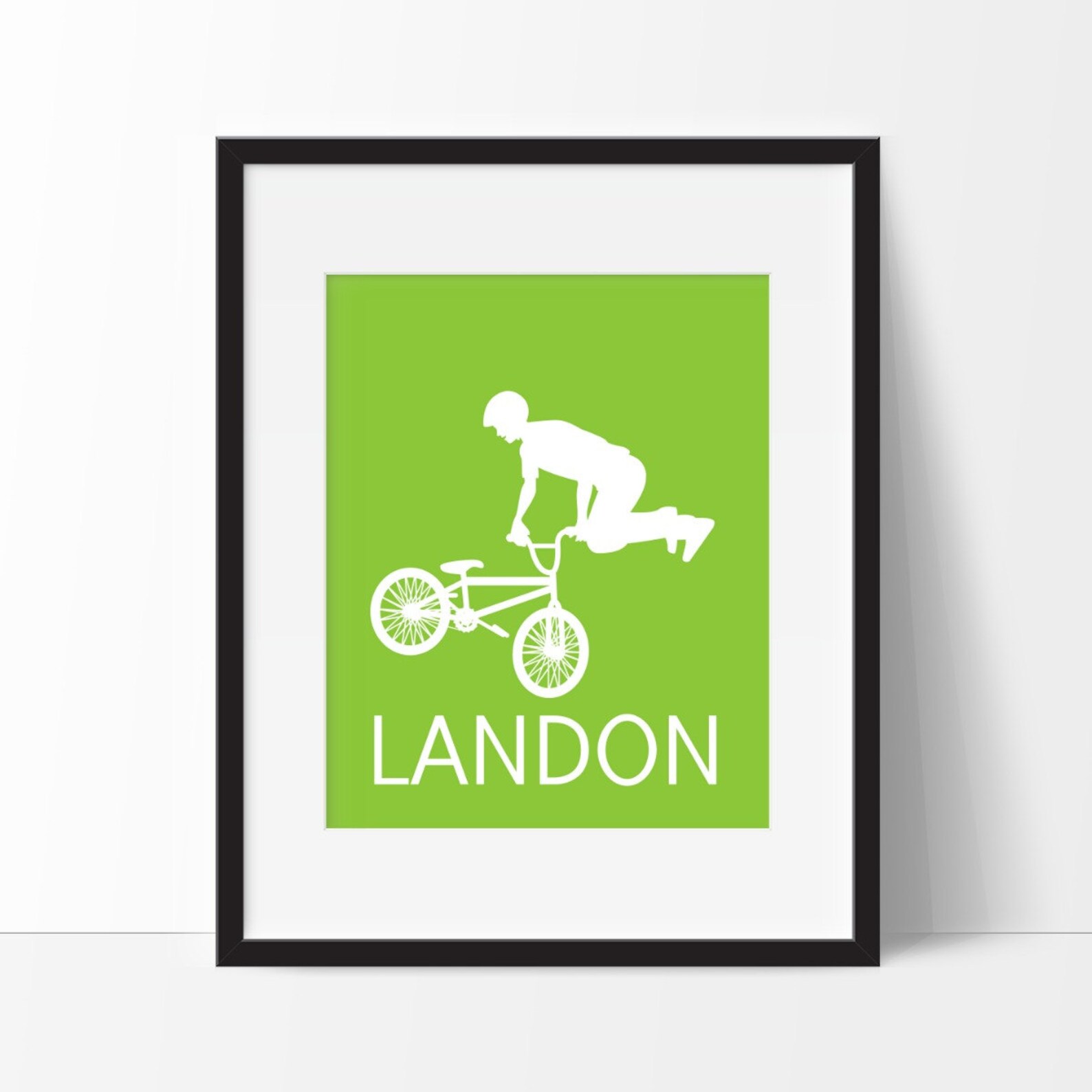 Personalized BMX Prints for Boys Room Bike Rider Wall Art Etsy
