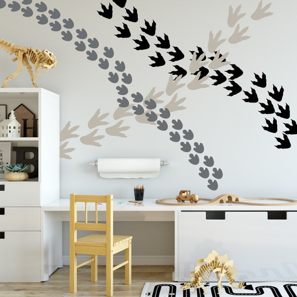 Dinosaur Track Wall Decals Etsy