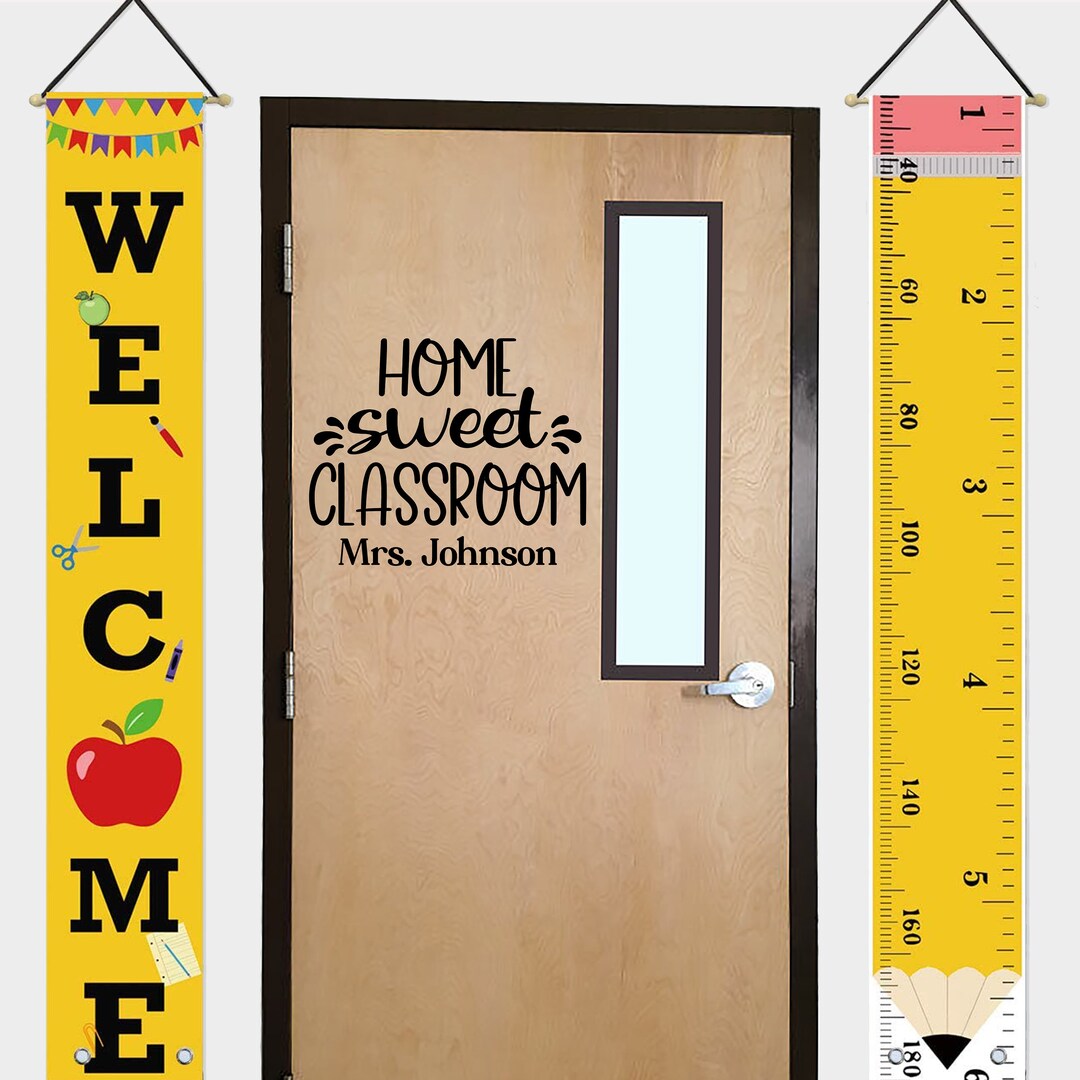 Home Sweet Classroom Door Decal, Classroom Door Vinyl Sticker