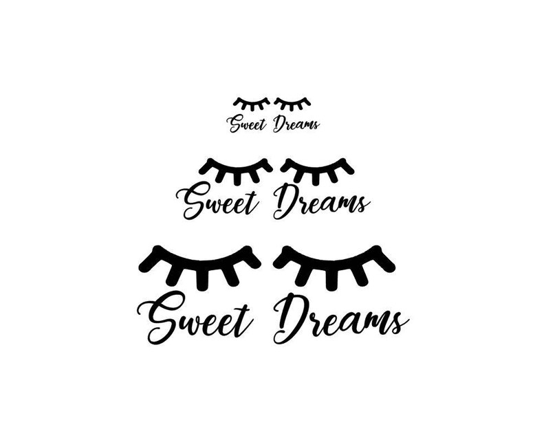 Sweet Dreams Wall Decal Sleepy Eyes Wall Decal Baby Etsy