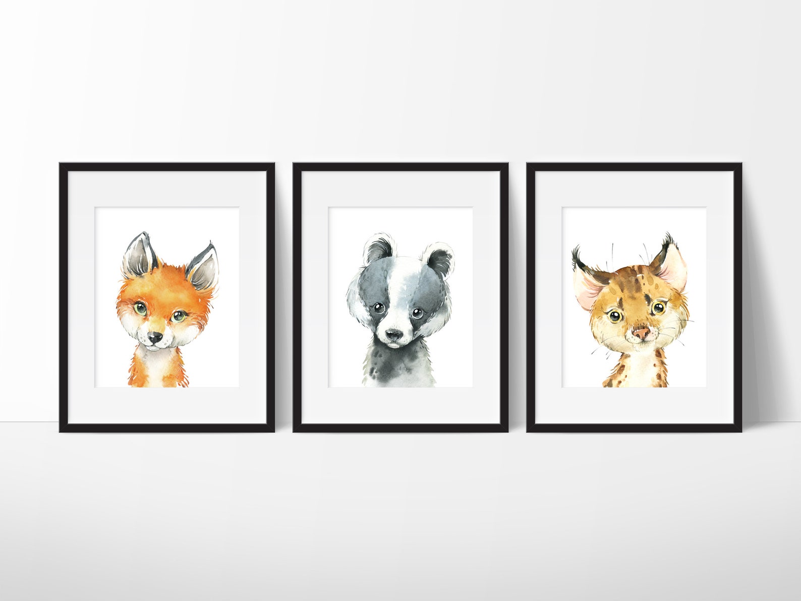 Forest Animal Prints Baby Nursery Art Woodland Nursery Etsy