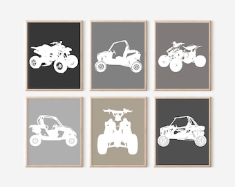 ATV Silhouette Prints, Boy's Room Decor (Digital File)