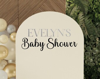 Personalized Baby Shower Balloon Arch Vinyl Decal