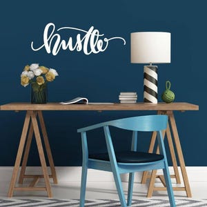 Hustle Wall Decal, Home Office Decor, Fitness Motivation immagine 1