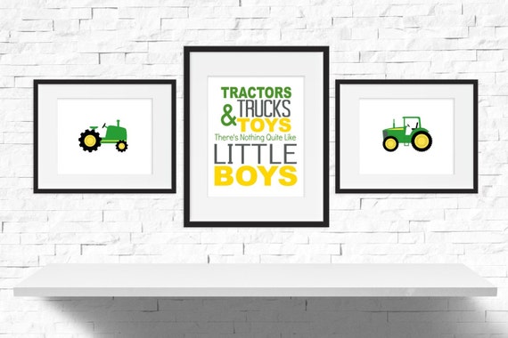 Tractor Nursery Boys Room Decor Boys Nursery Art Tractor Etsy