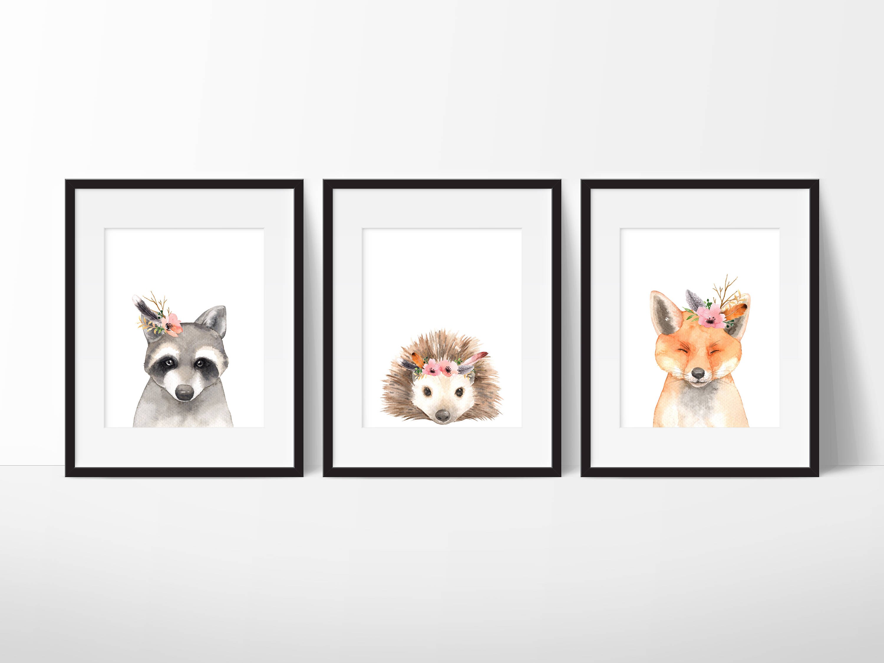 Forest Animal Prints Baby Nursery Art Woodland Nursery Etsy México