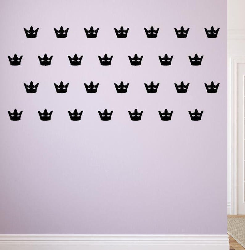 Gold Princess Crown Wall Decals - Peel & Stick Vinyl Decor - Etsy